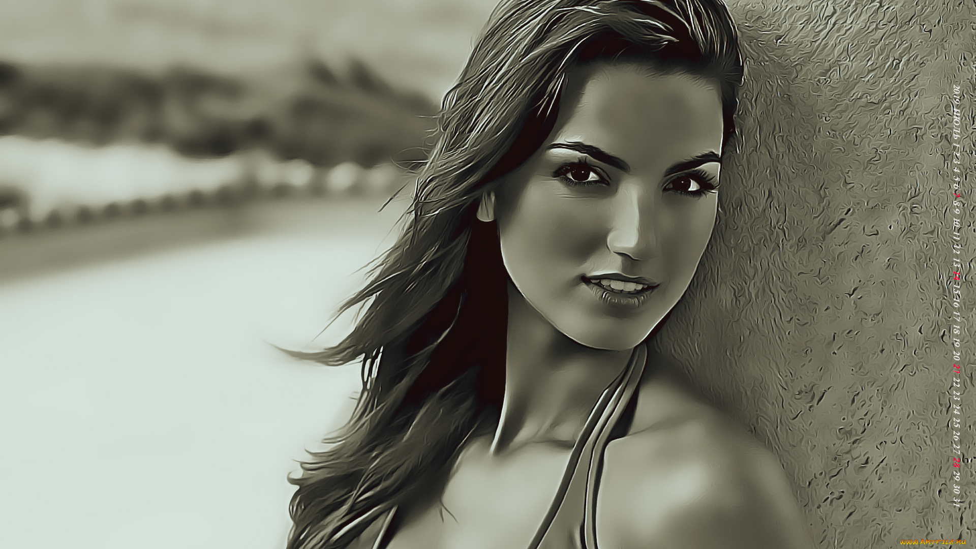 календари, компьютерный, дизайн, 2019, calendar, девушка, взгляд, женщина