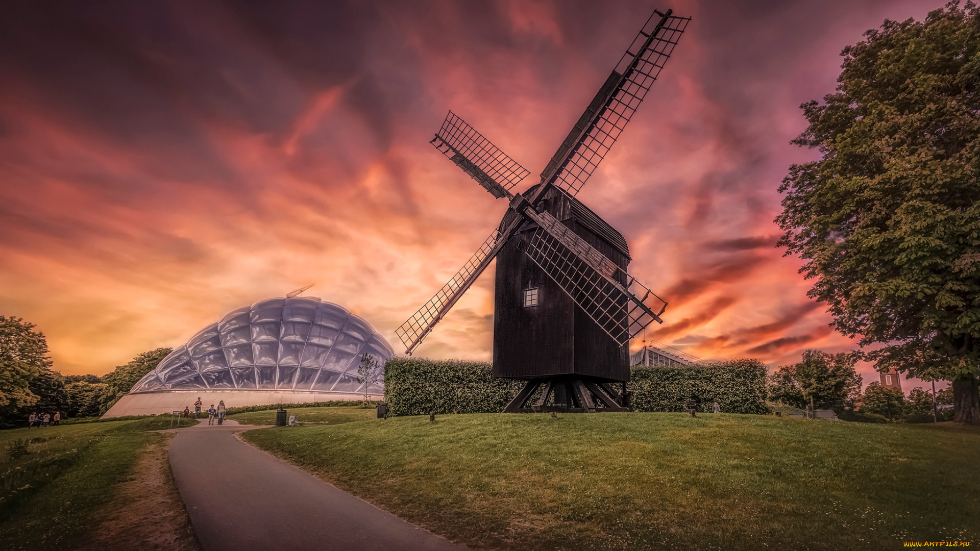 разное, мельницы, мельница, дания