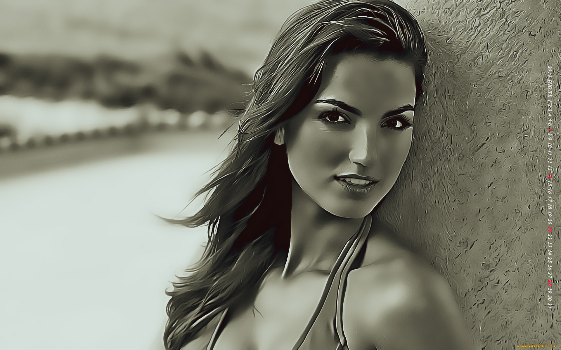 календари, компьютерный, дизайн, 2019, calendar, девушка, взгляд, женщина