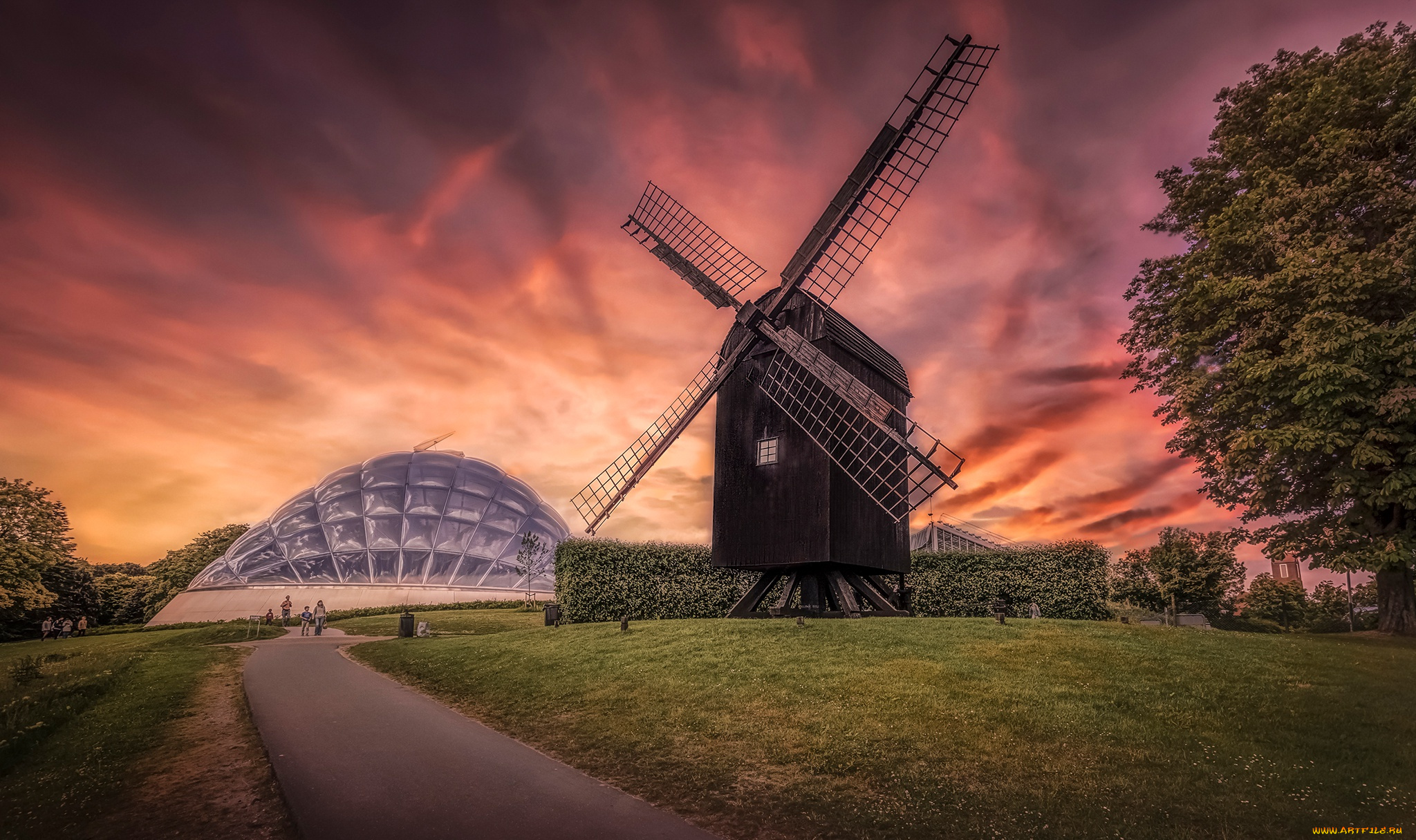 разное, мельницы, мельница, дания