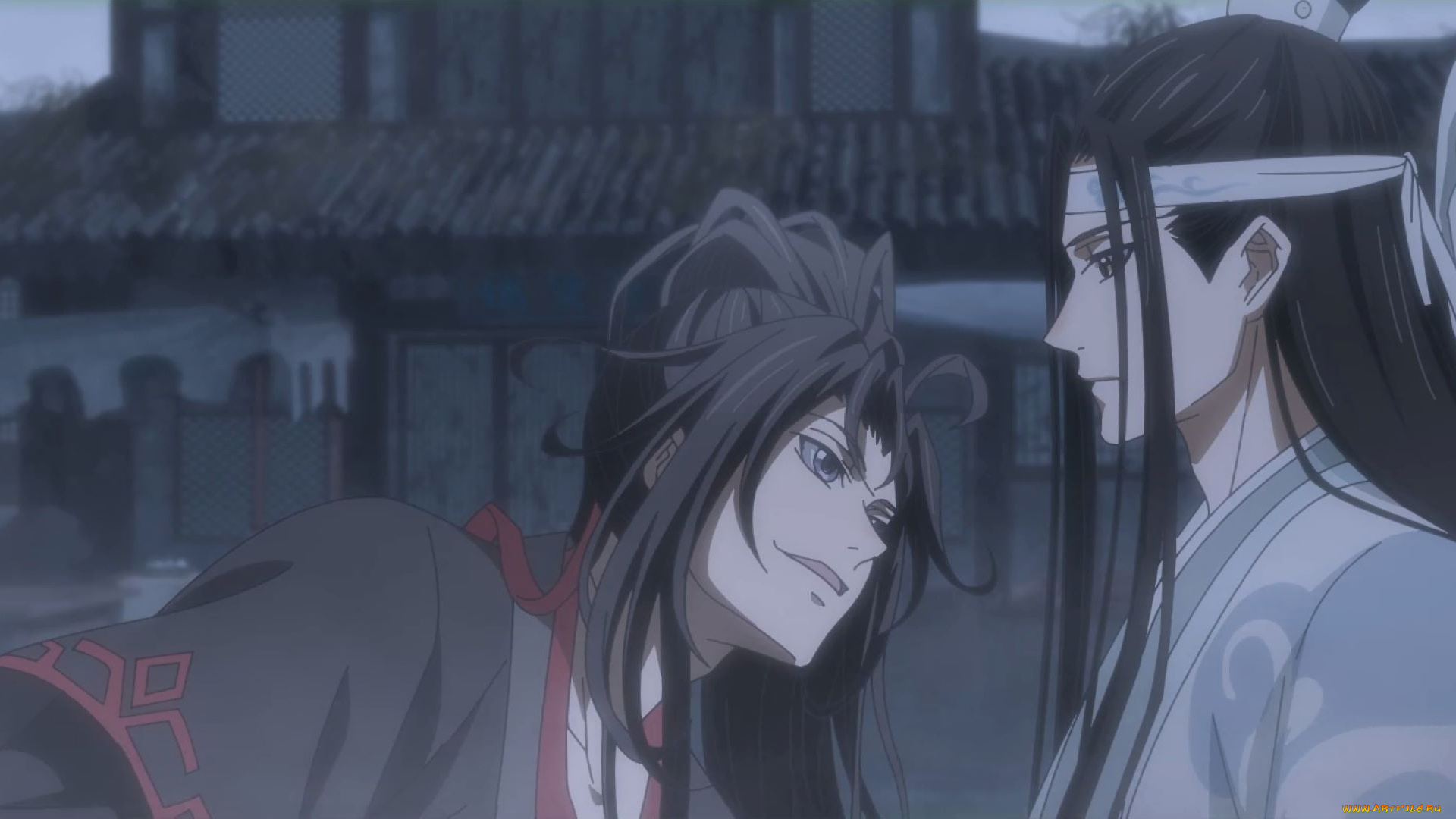 аниме, mo, dao, zu, shi, вэй, усянь, лань, ванцзы, город, и, туман