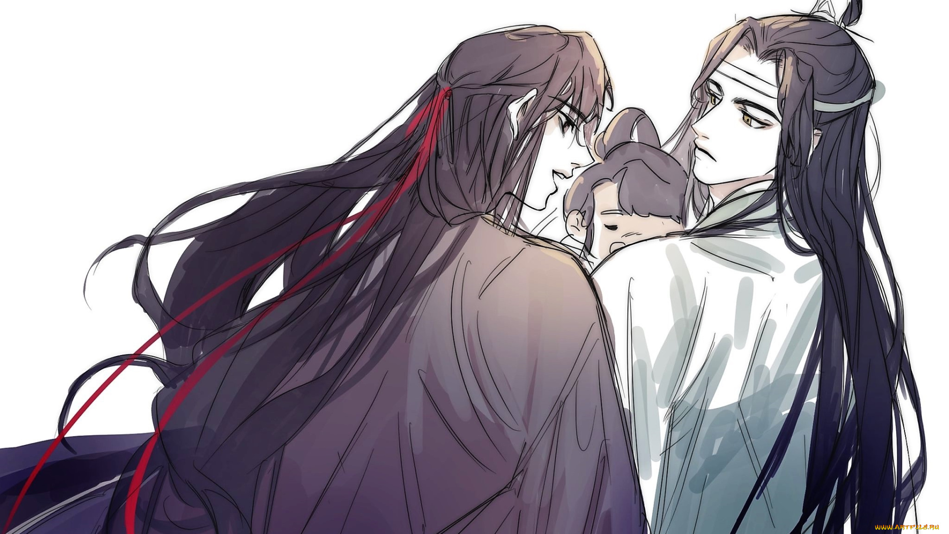 аниме, mo, dao, zu, shi, вэй, усянь, лань, ванцзы, ребенок