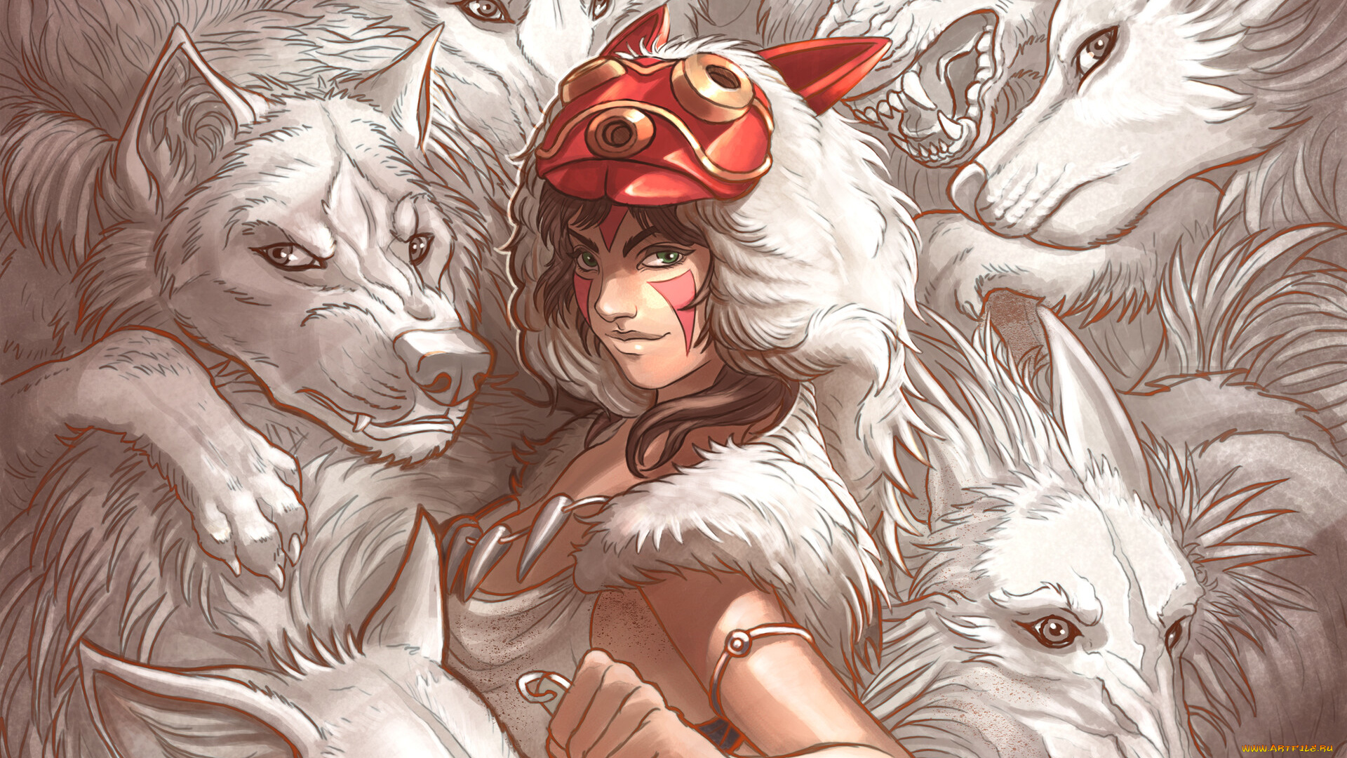 аниме, mononoke, hime, принцесса, мононоке