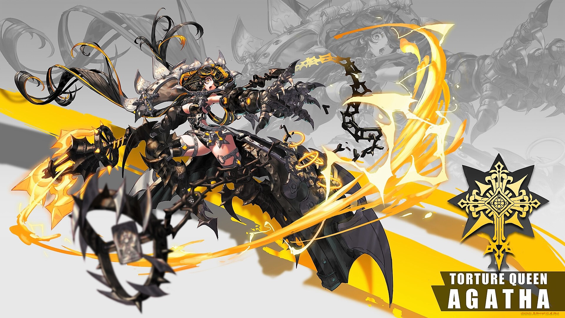 аниме, оружие, , техника, , технологии, агата, девушка, цепь, магия