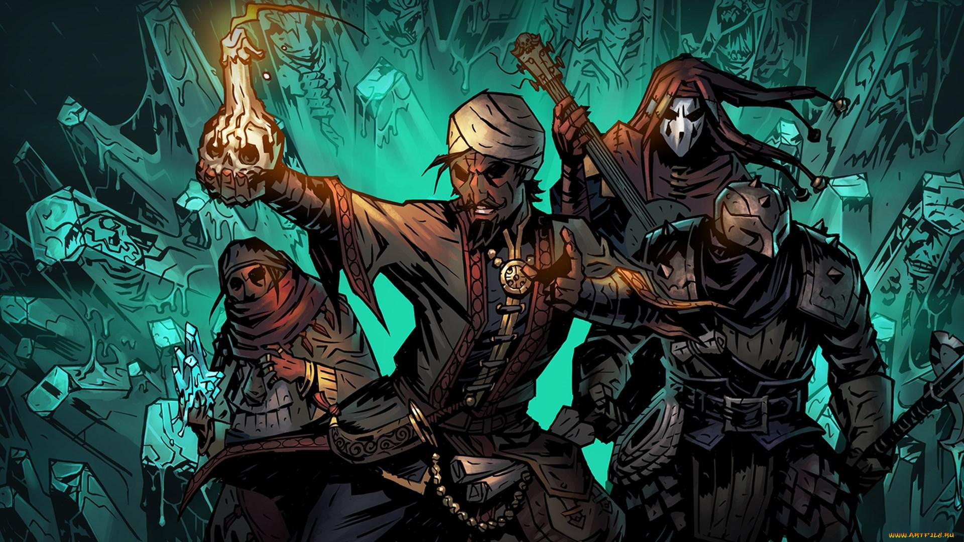 видео, игры, darkest, dungeon, персонажи, свеча, кристаллы