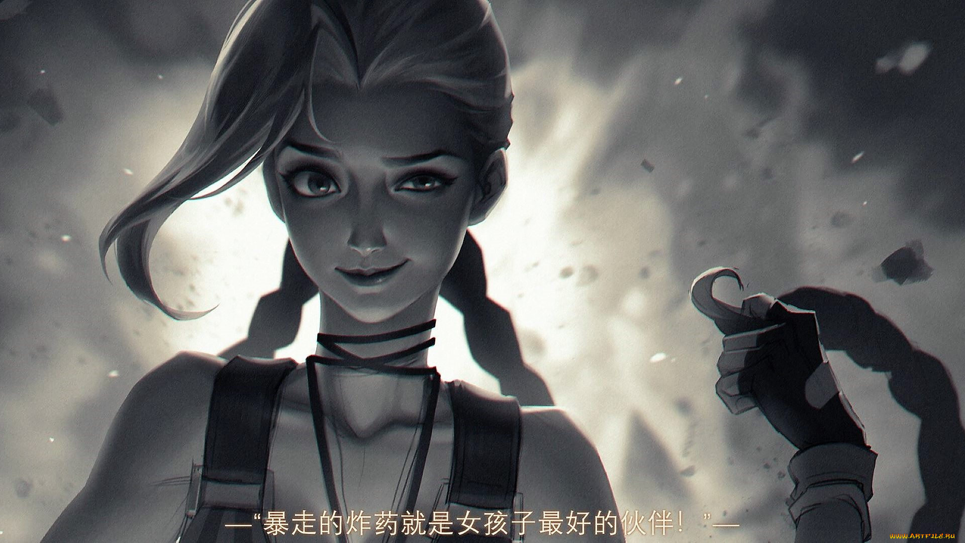 видео, игры, league, of, legends, jinx, косы, взрыв