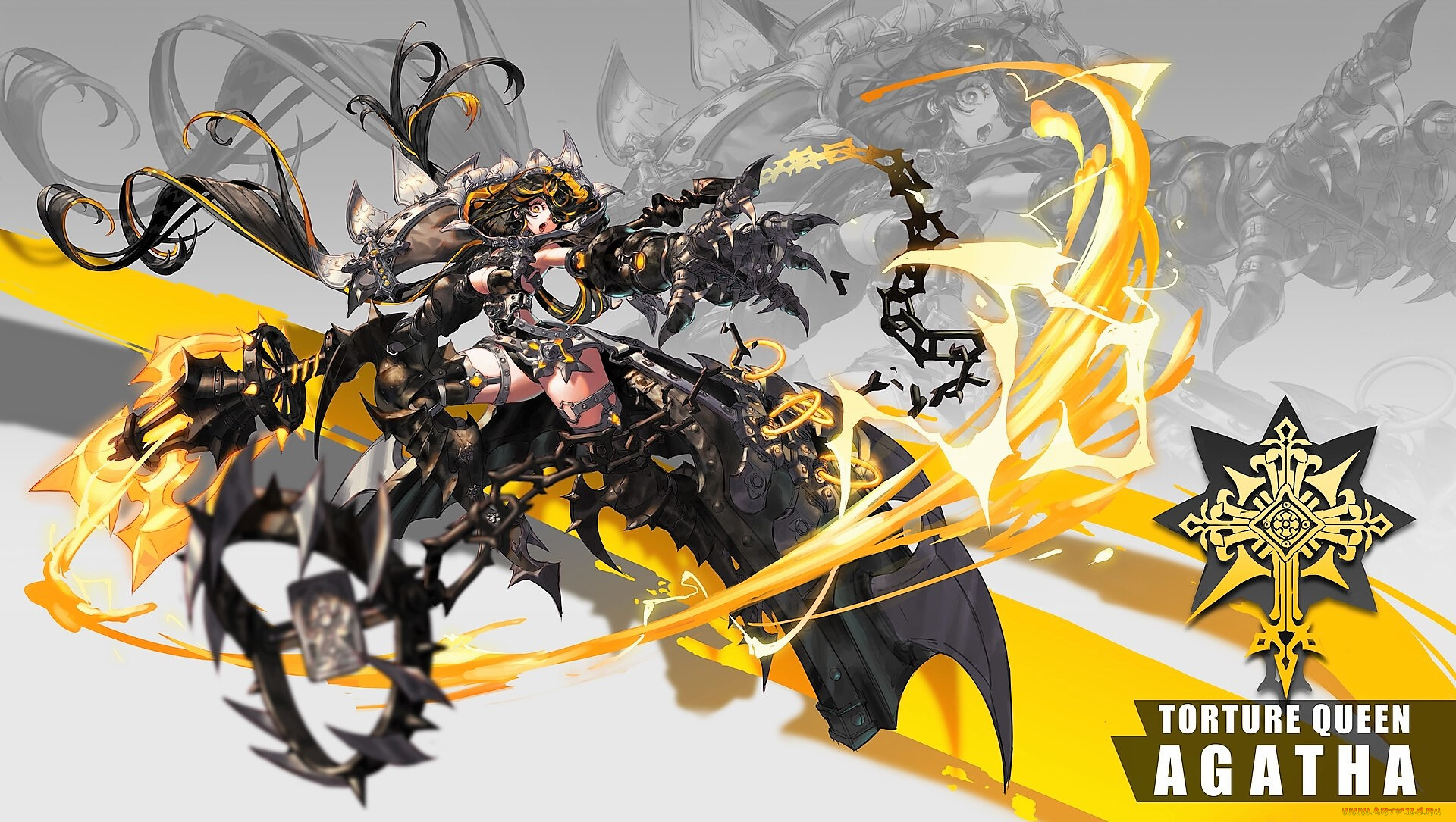 аниме, оружие, , техника, , технологии, агата, девушка, цепь, магия