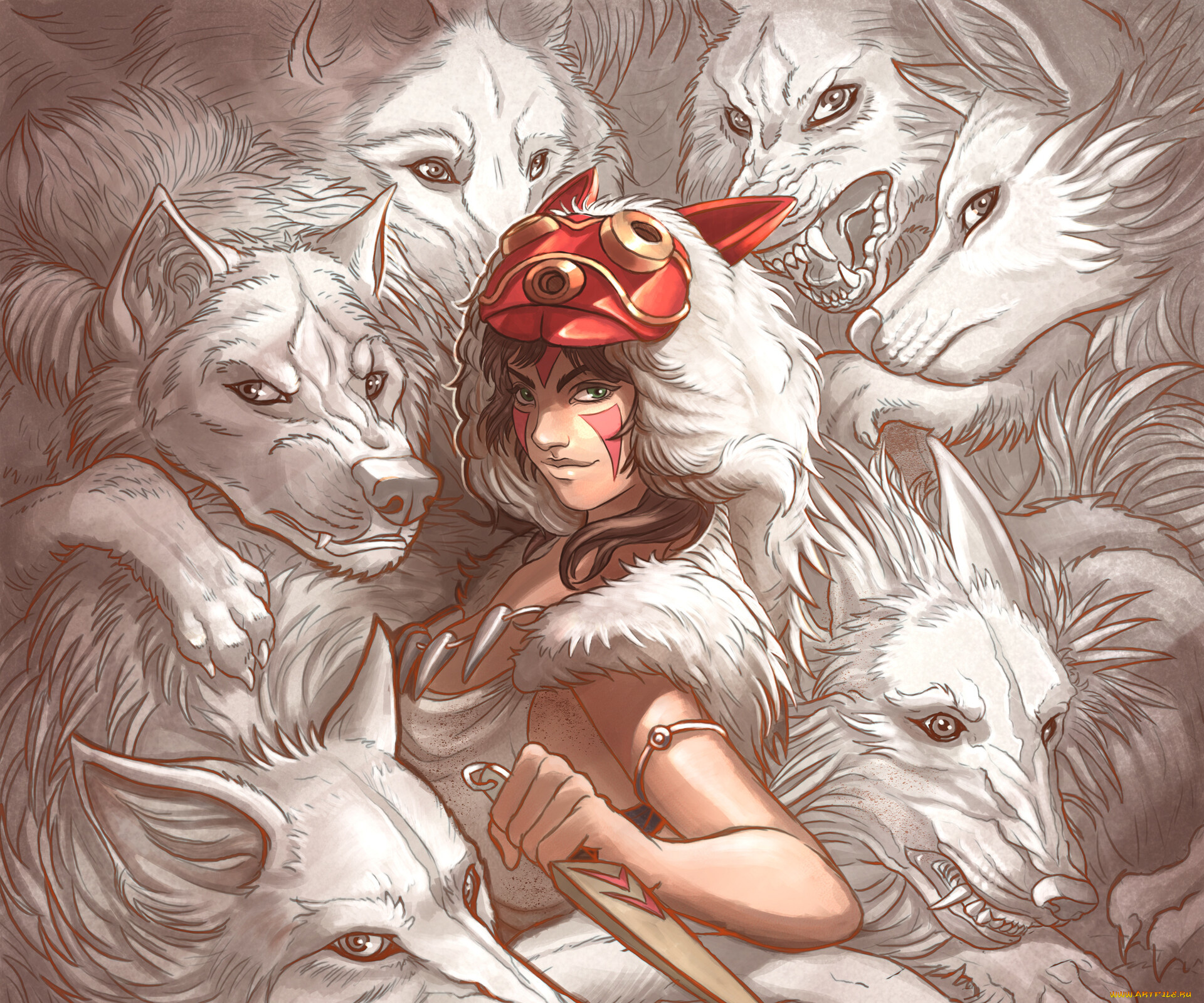 аниме, mononoke, hime, принцесса, мононоке