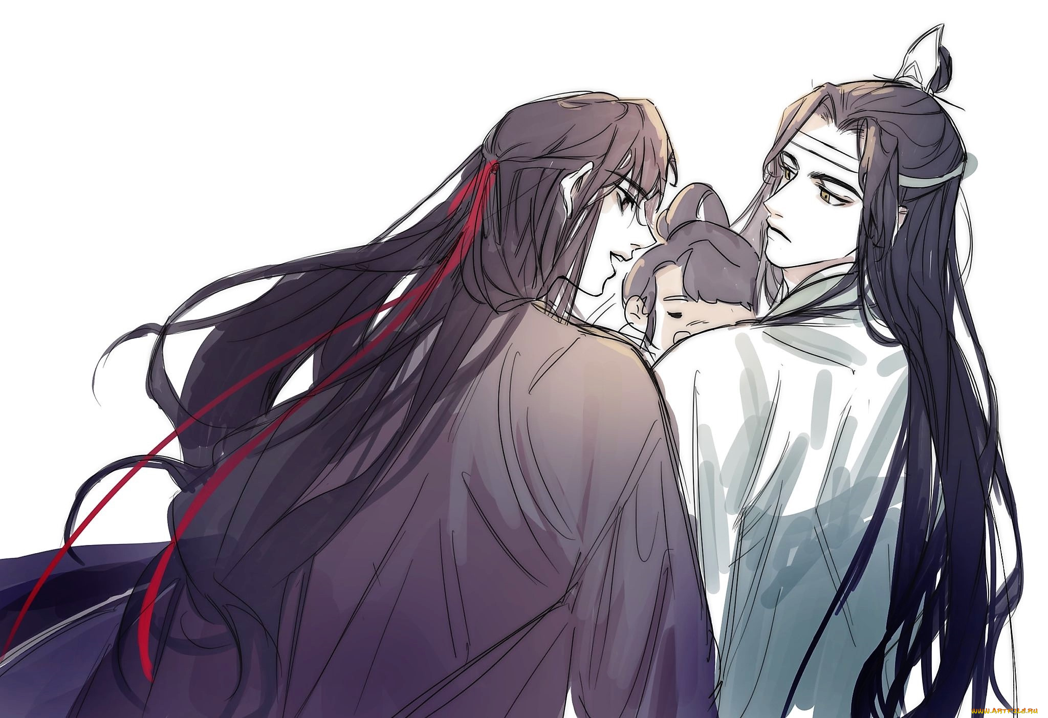 аниме, mo, dao, zu, shi, вэй, усянь, лань, ванцзы, ребенок