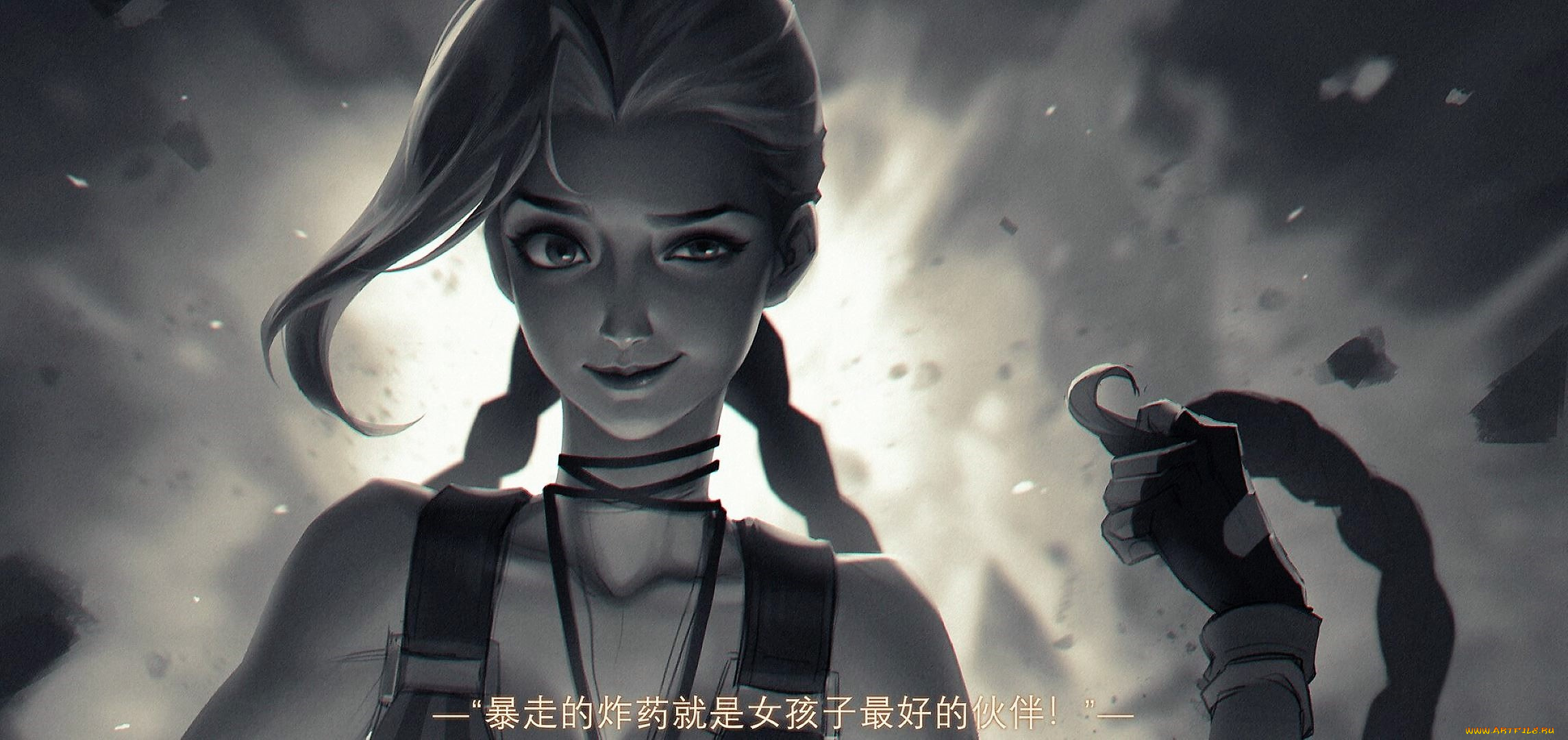 видео, игры, league, of, legends, jinx, косы, взрыв