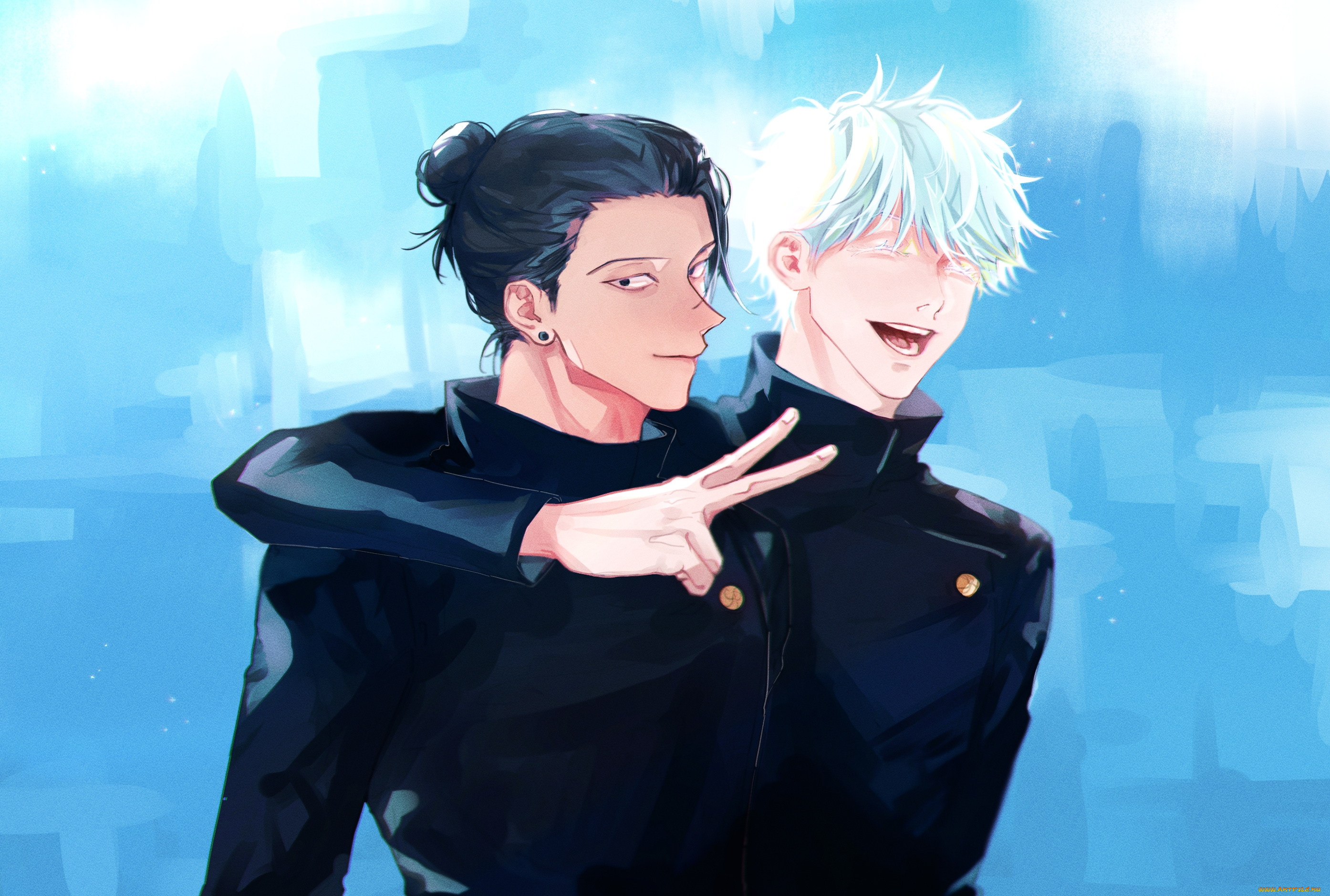 аниме, jujutsu, kaisen, магическая, битва