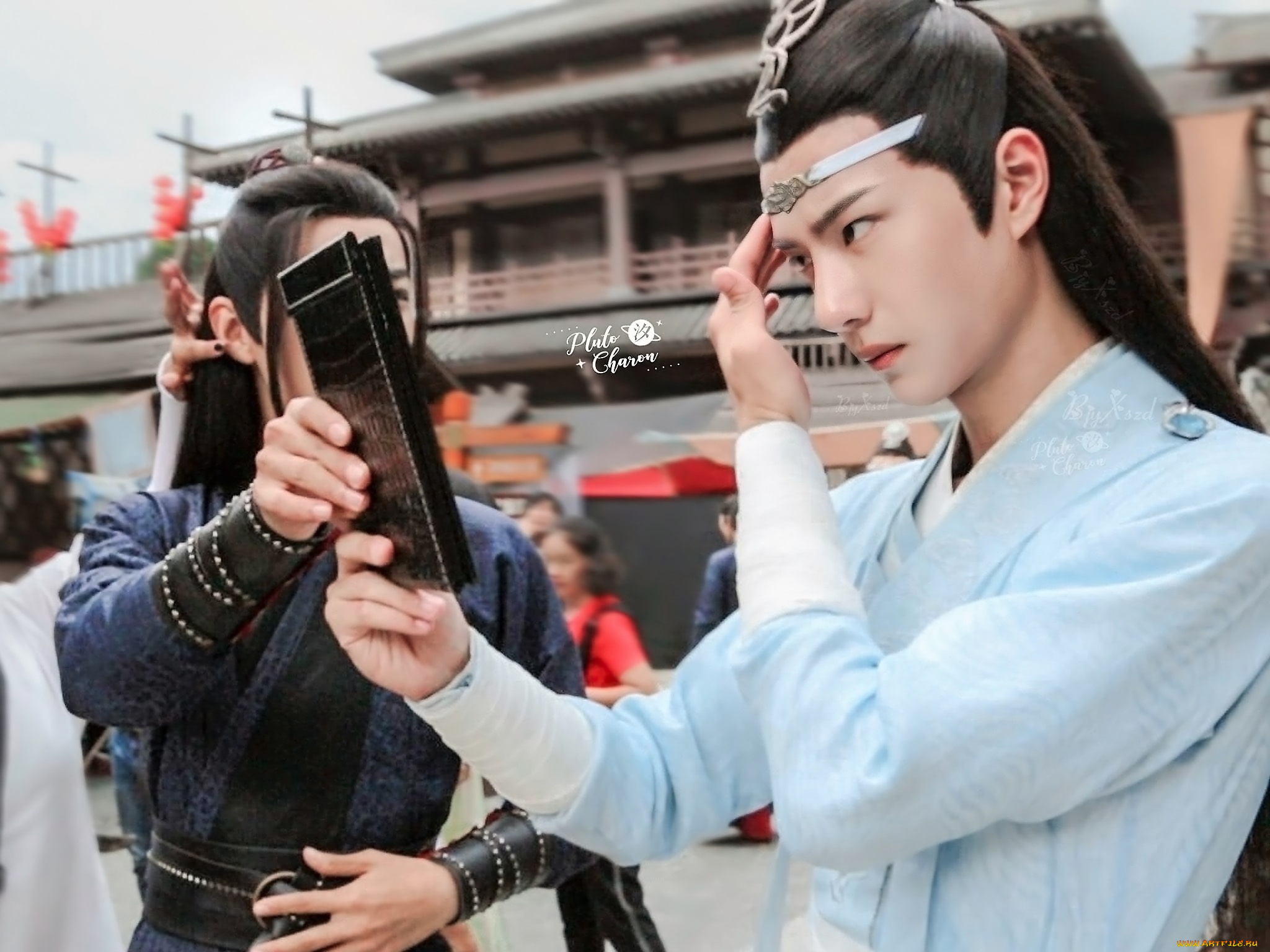 разное, знаменитости, ван, ибо, сяо, чжань, костюмы, зеркало