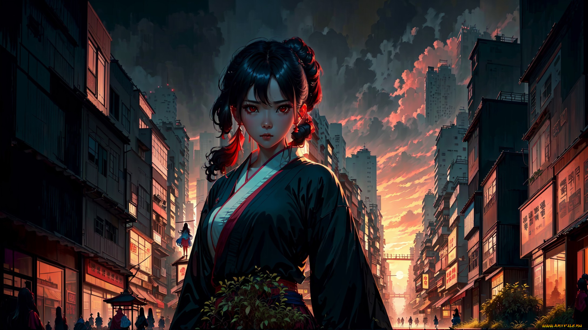 аниме, город, , улицы, , интерьер, , здания, нейросети, графика, нейроарт, ai, art, нейронные, сети, рисунки, нейро, искусство