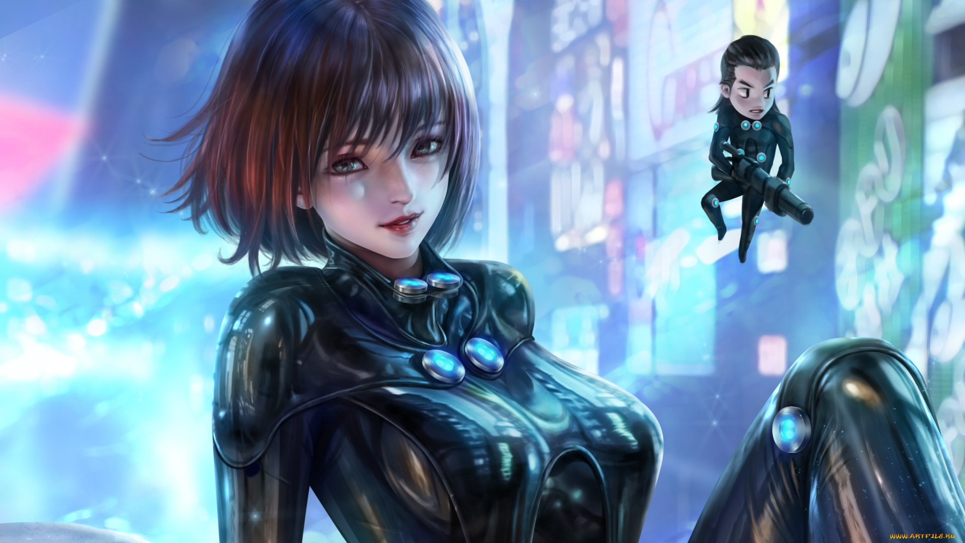 аниме, gantz, девушка