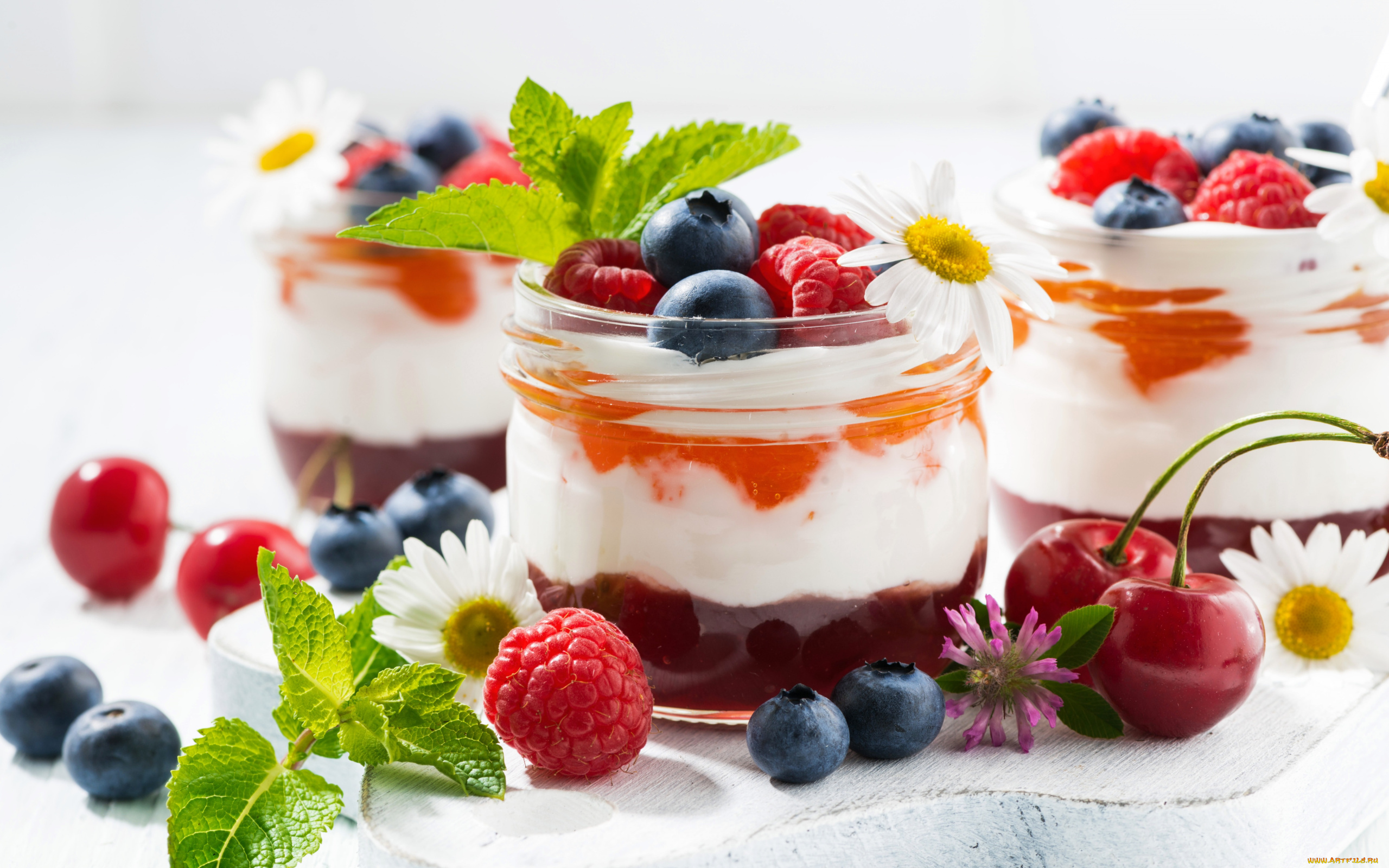 еда, мороженое, , десерты, мята, десерт, ягоды, малина, голубика