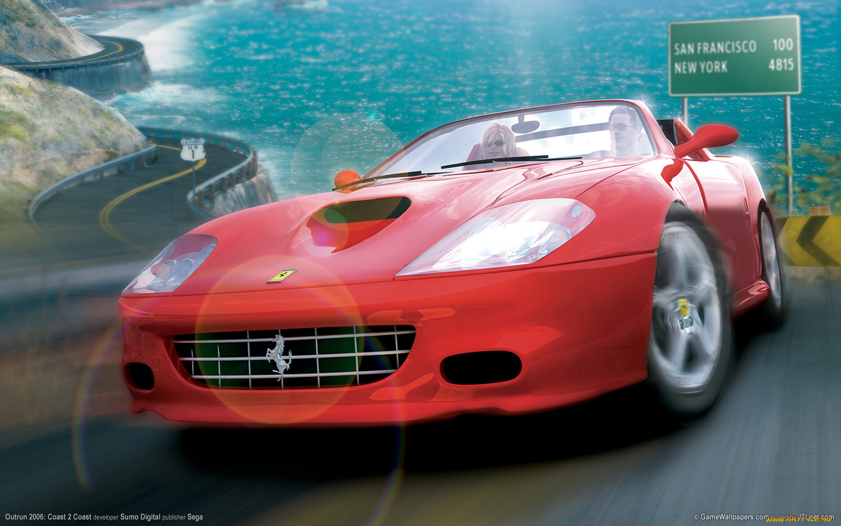 видео, игры, outrun, 2006, coast