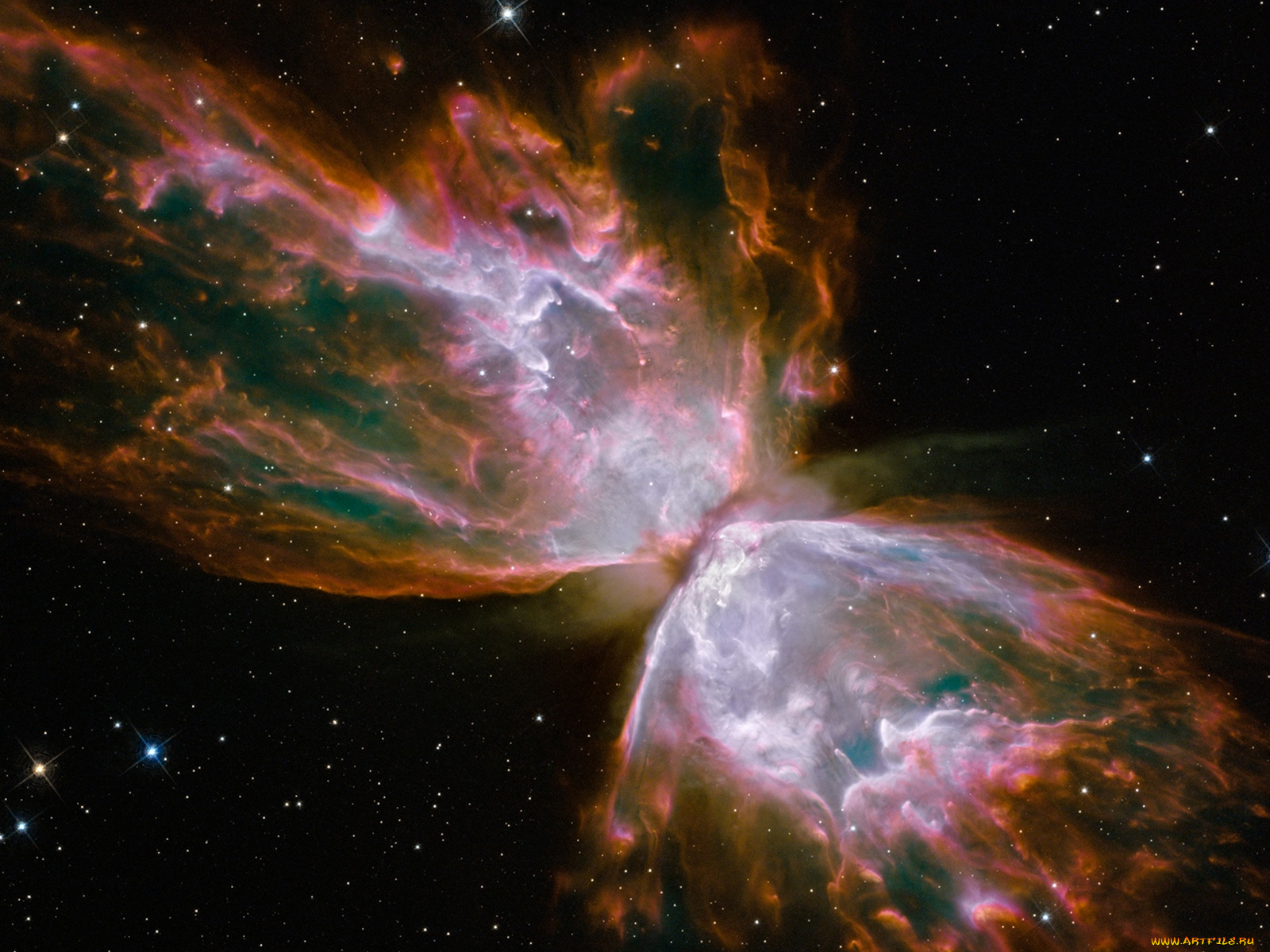 туманность, бабочка, космос, галактики, туманности