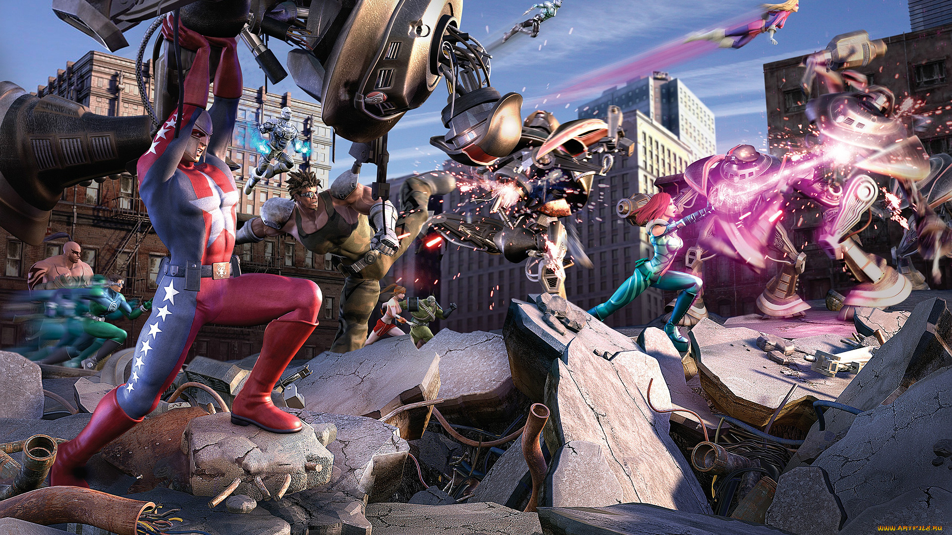 видео, игры, city, of, heroes