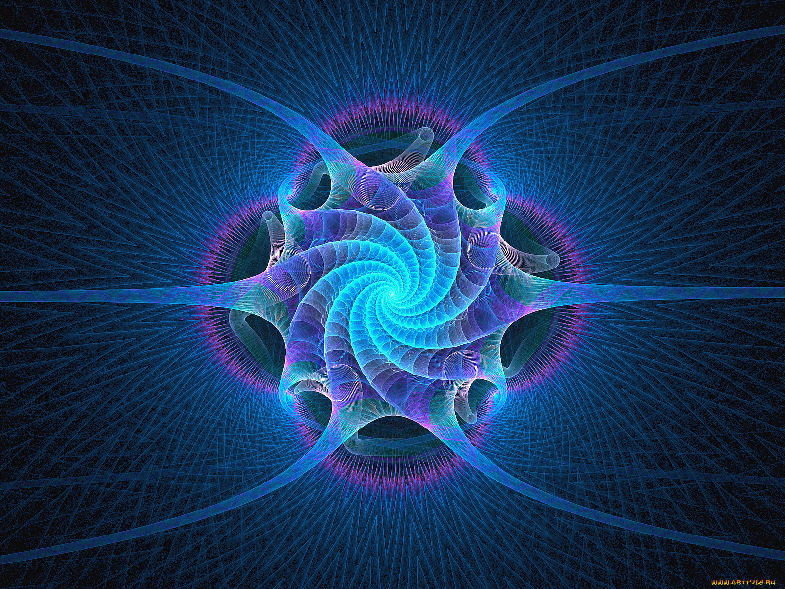 3д, графика, fractal, фракталы, тёмный, абстракция, цвета, узор