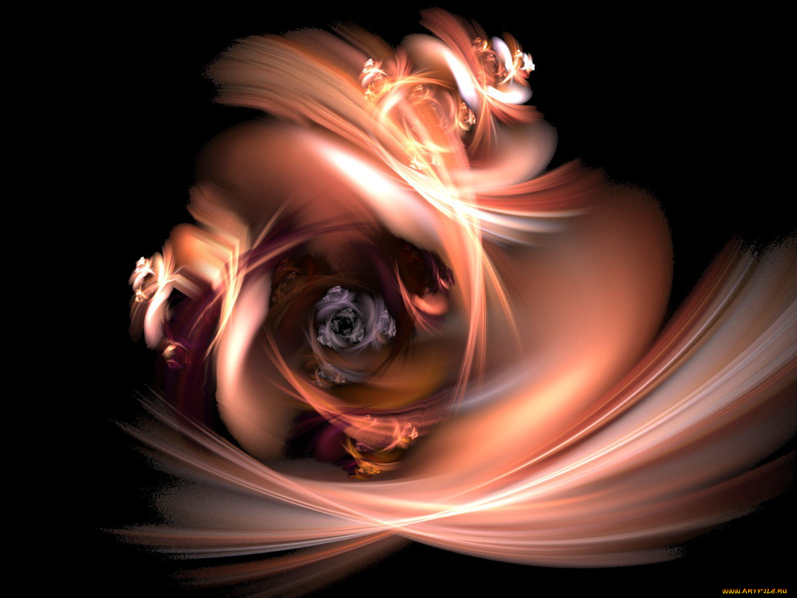 3д, графика, fractal, фракталы, тёмный, фрактал, узор