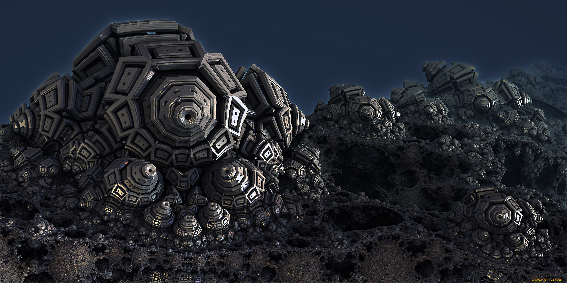 3д, графика, fractal, фракталы, тёмный, цвета, абстракция, узор