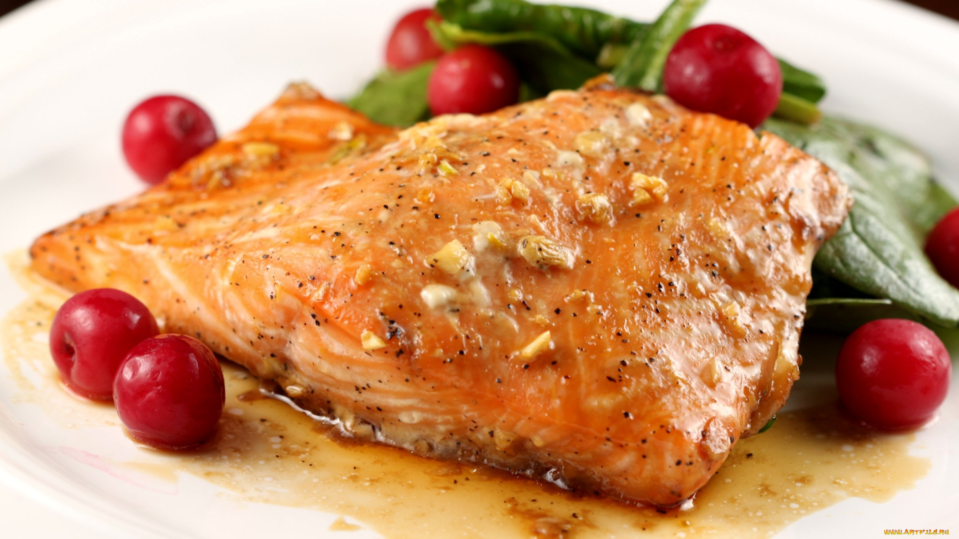 еда, рыбные, блюда, морепродуктами, чери, помидоры, лосось