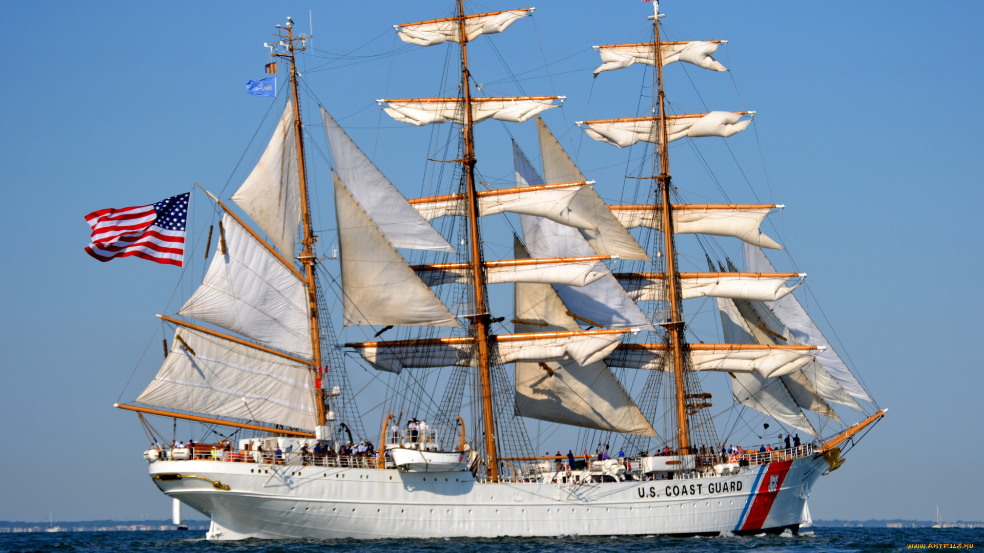 корабли, парусники, море