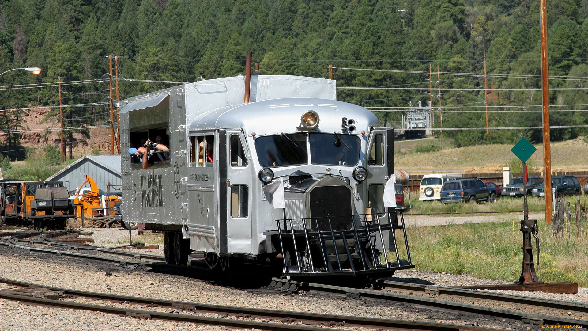 техника, локомотивы, автомобиль-поезд