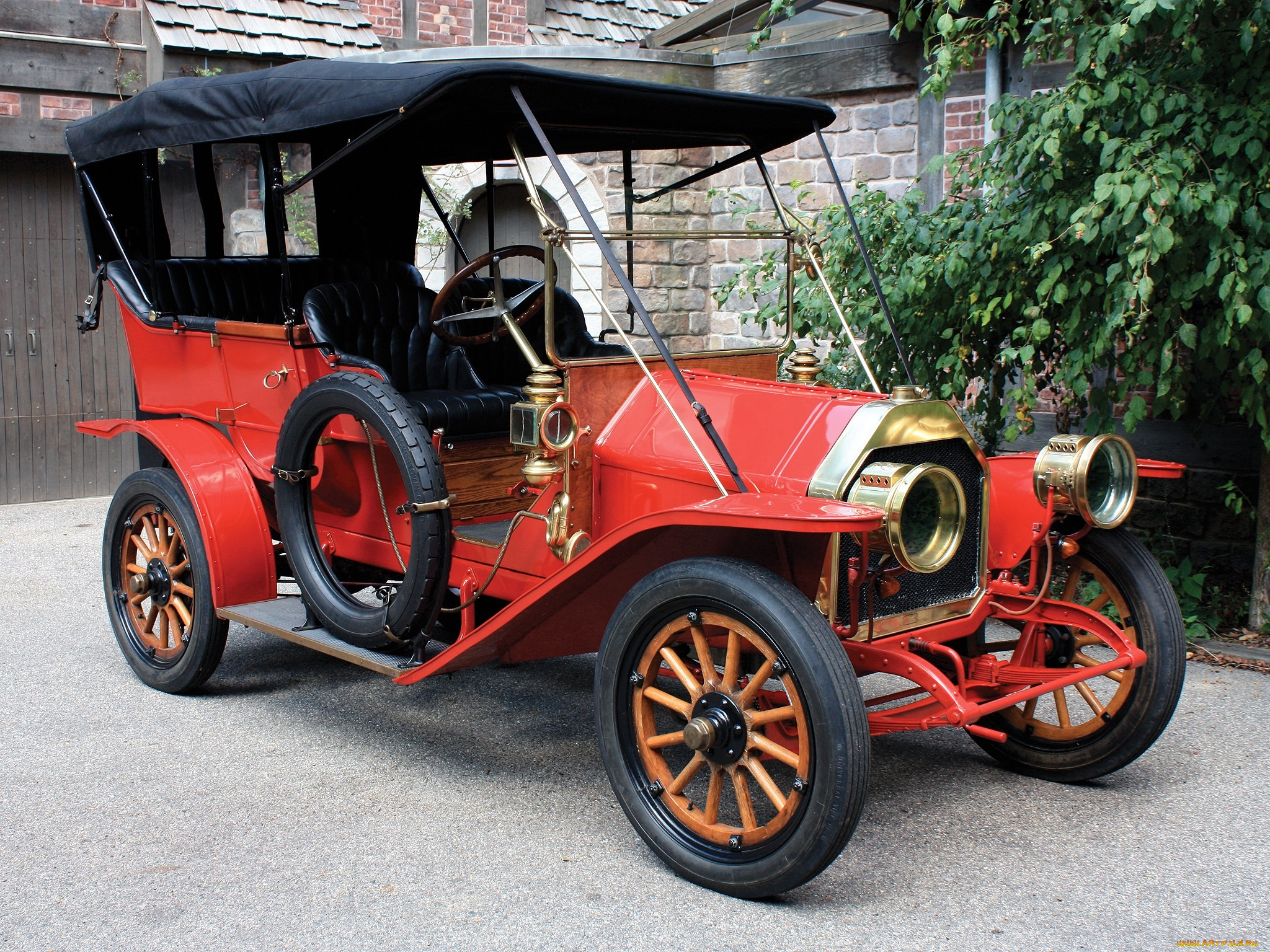 автомобили, классика, дом, дерево, дорога, автомобиль