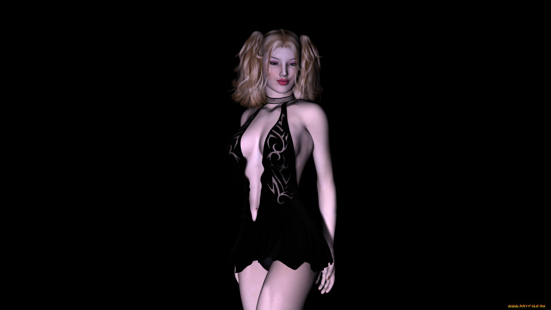 3д, графика, people, люди, декольте