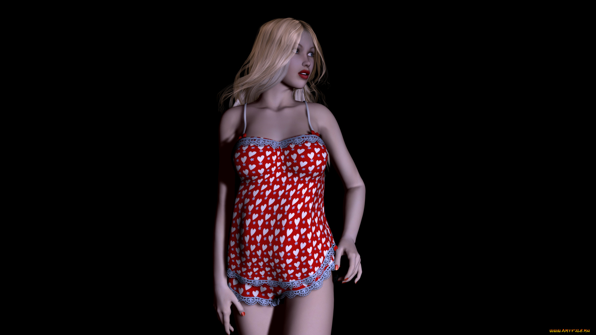 3д, графика, people, люди, губы, взгляд