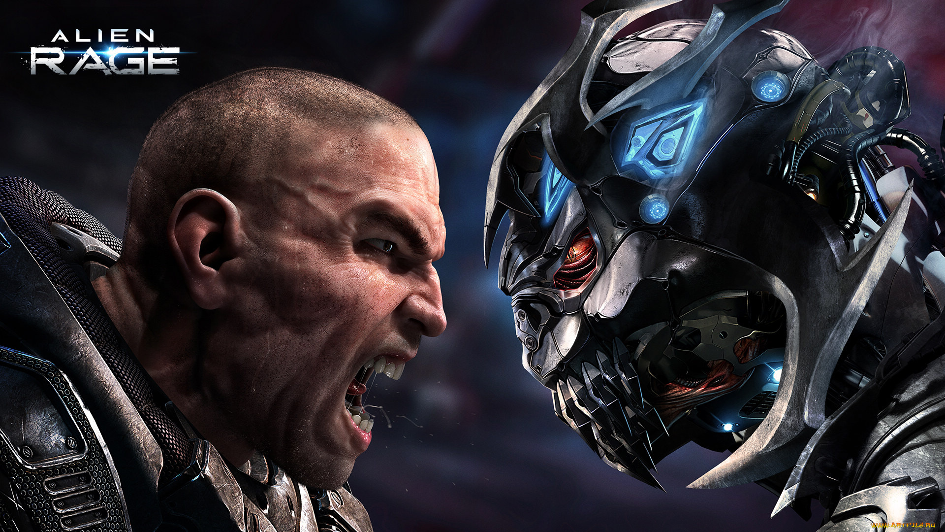 alien, rage, видео, игры, солдат, робот