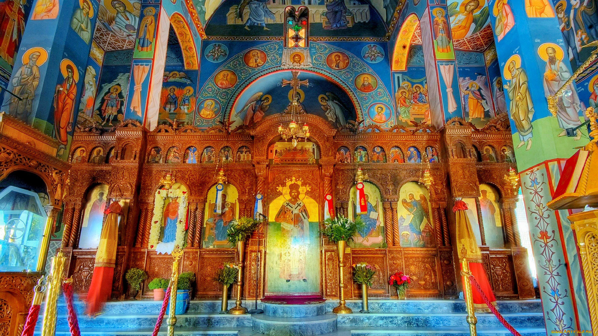 интерьер, убранство, роспись, храма, церковь