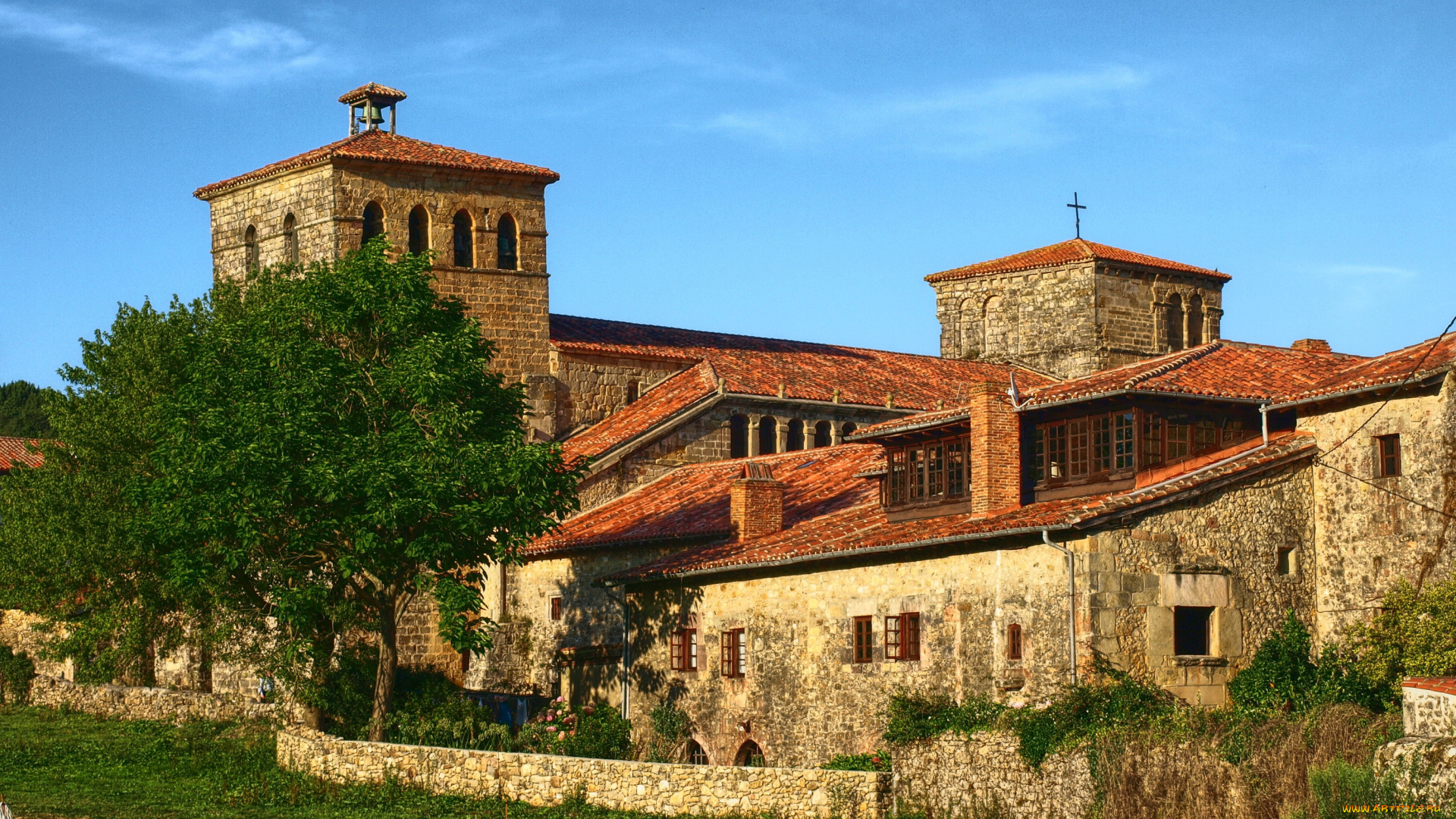 испания, кантабрия, сантильяна, дель, мар, города, улицы, площади, набережные, деревья, дома, улица