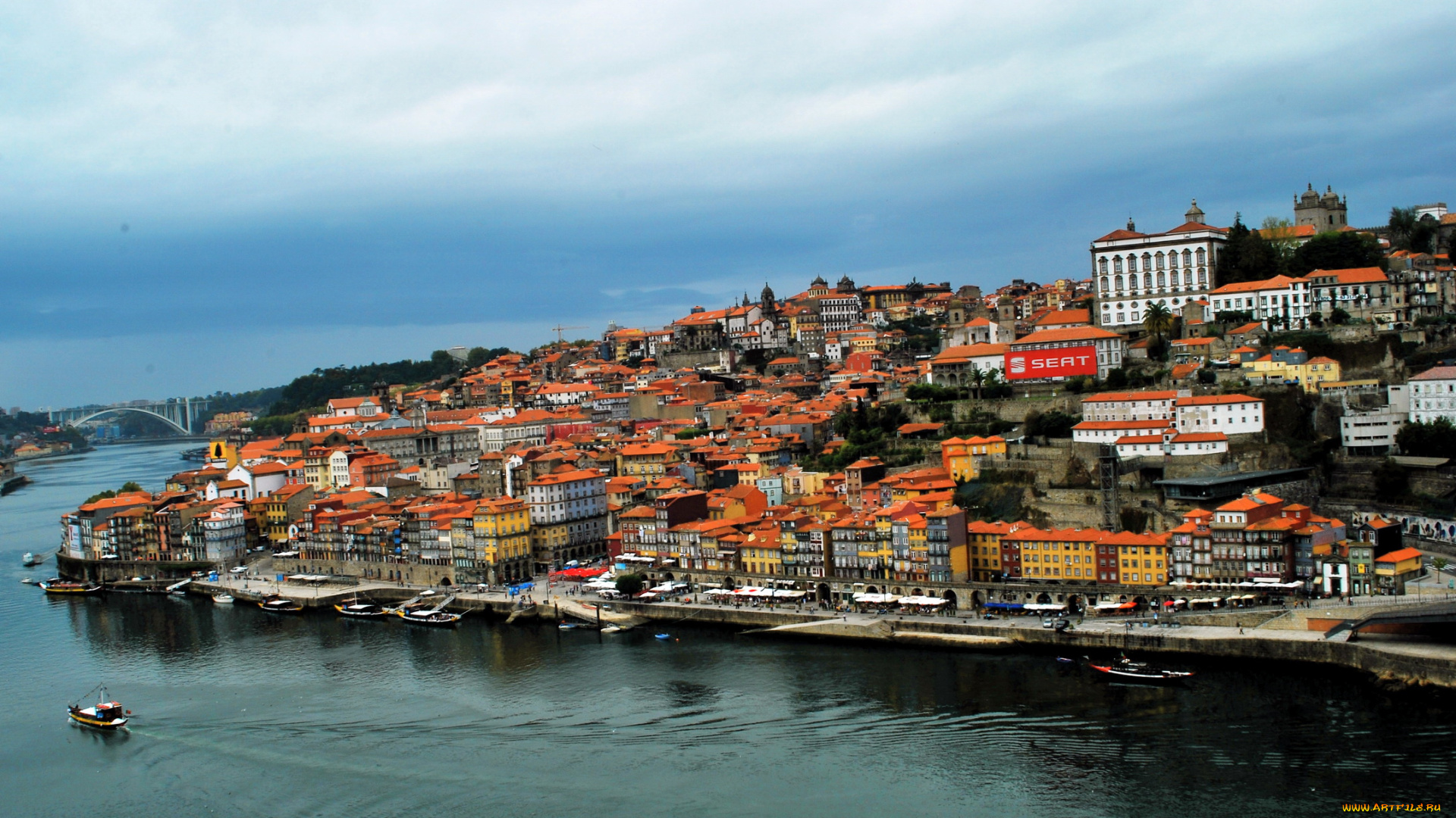 porto, portugal, города, панорамы, дома, побережье, море