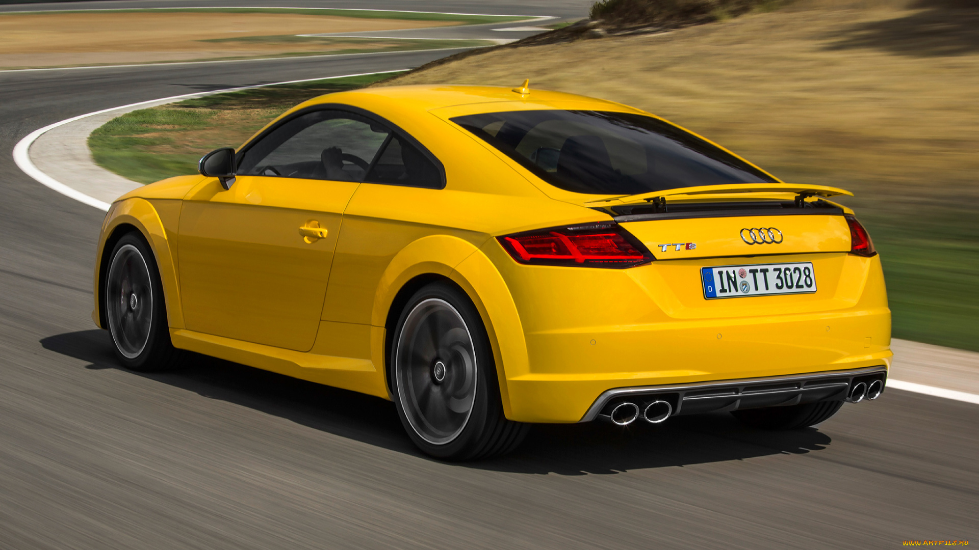 автомобили, audi, 2014г, желтый, 8s, coupе, tts