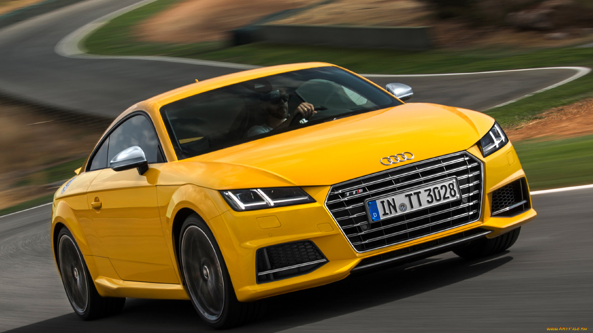 автомобили, audi, 2014г, желтый, 8s, coupе, tts