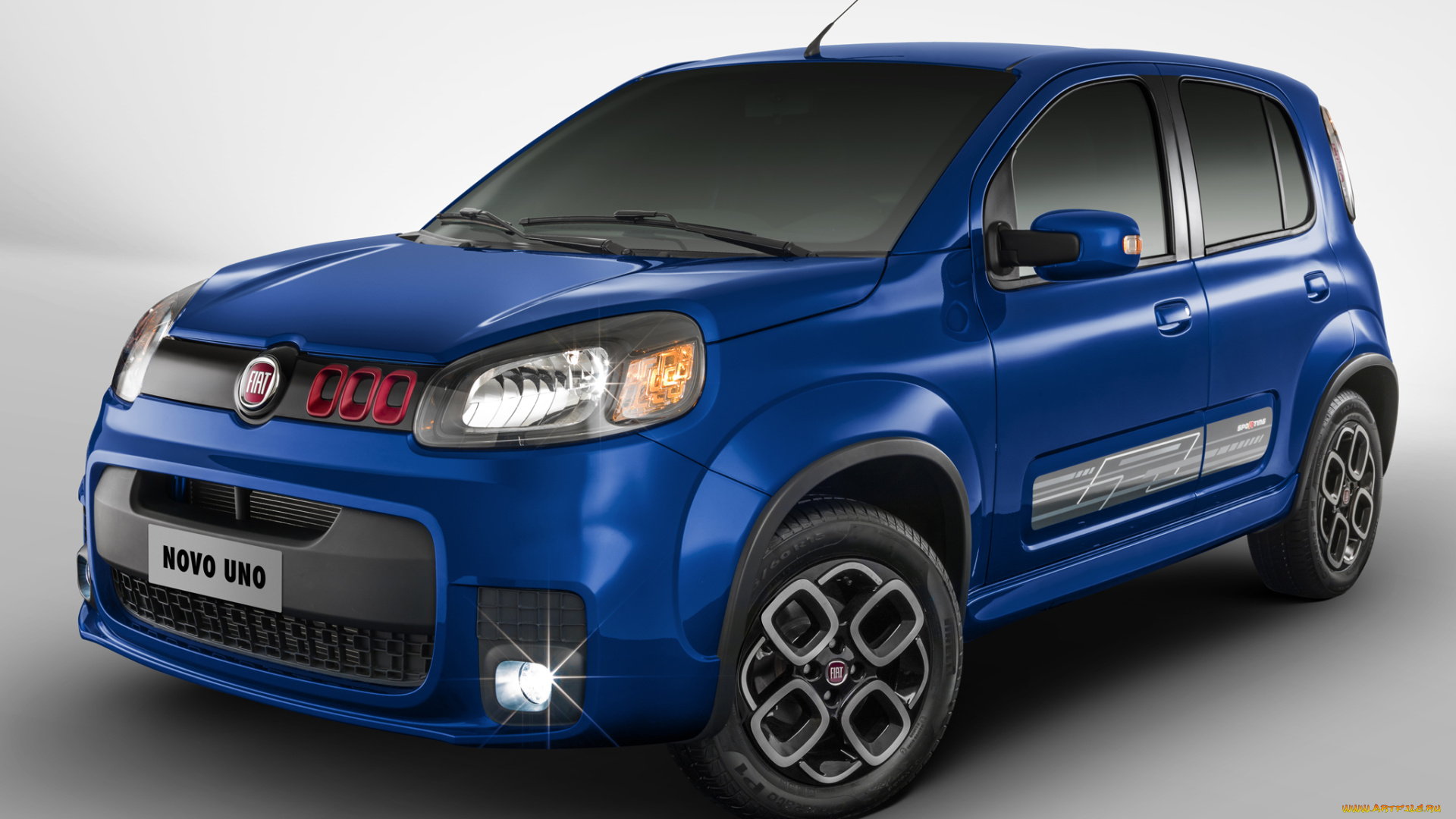 автомобили, fiat, синий, 2014г, sporting, uno