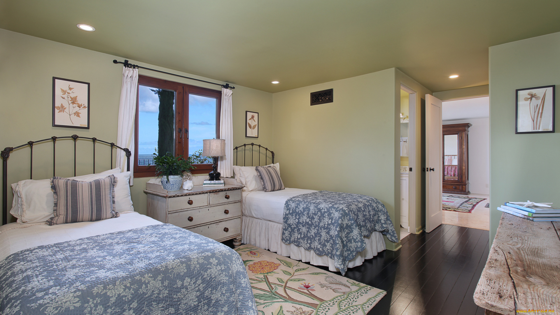 интерьер, детская, комната, мебель, детская, стиль