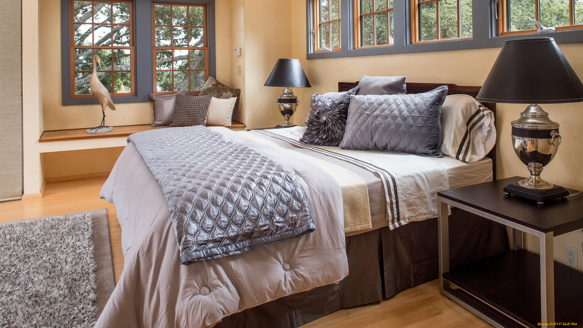 интерьер, спальня, кровать