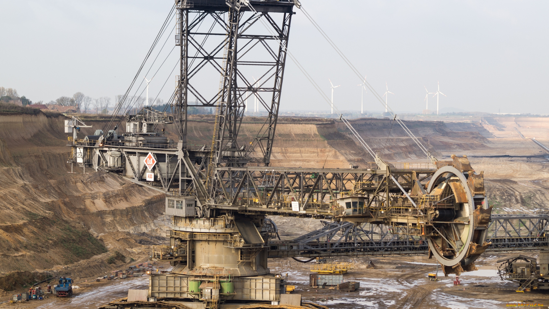 техника, экскаваторы, экскаватор, роторный