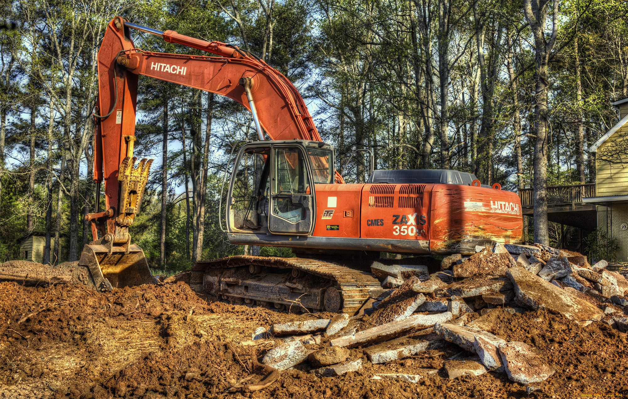 техника, экскаваторы, экскаватор, гусеничный, самоходный