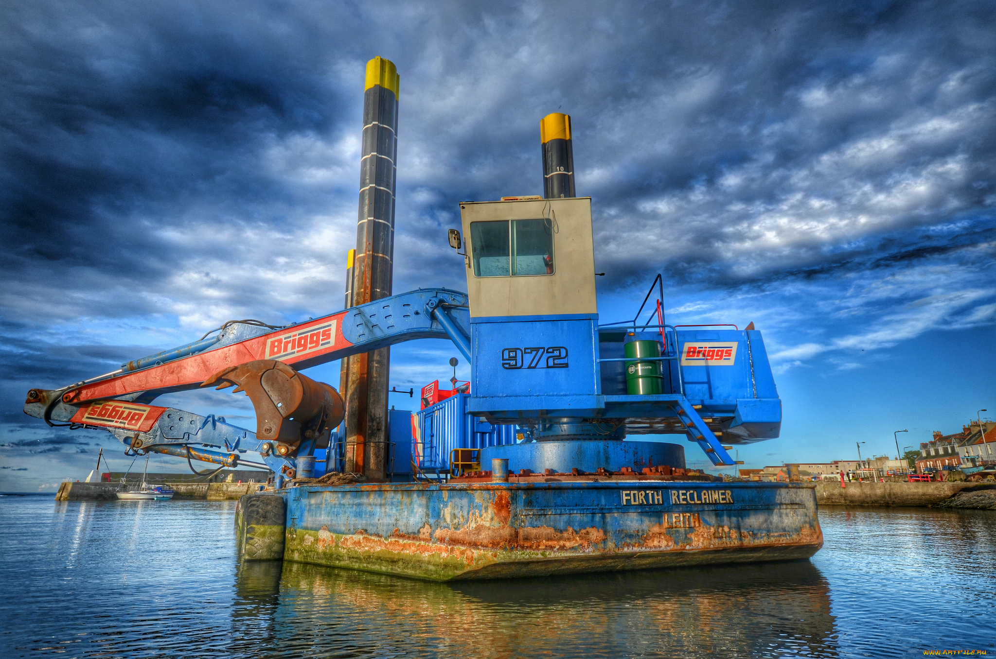 техника, экскаваторы, плавучий, экскаватор