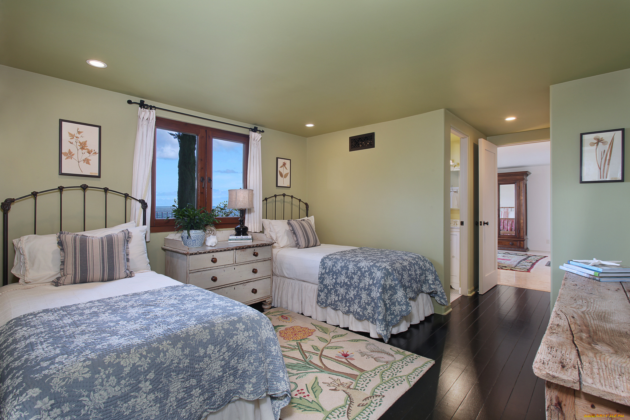 интерьер, детская, комната, мебель, детская, стиль