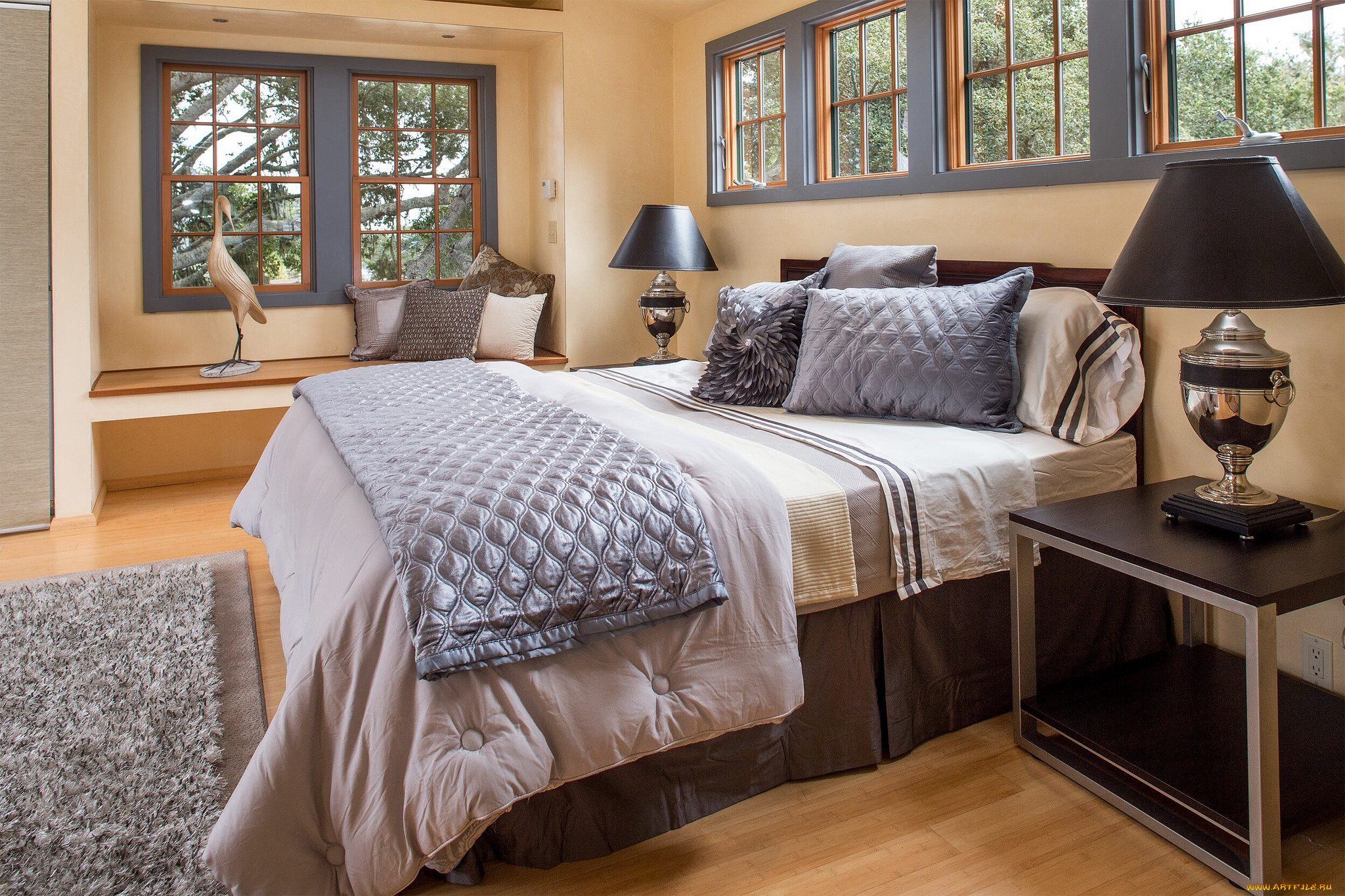 интерьер, спальня, кровать