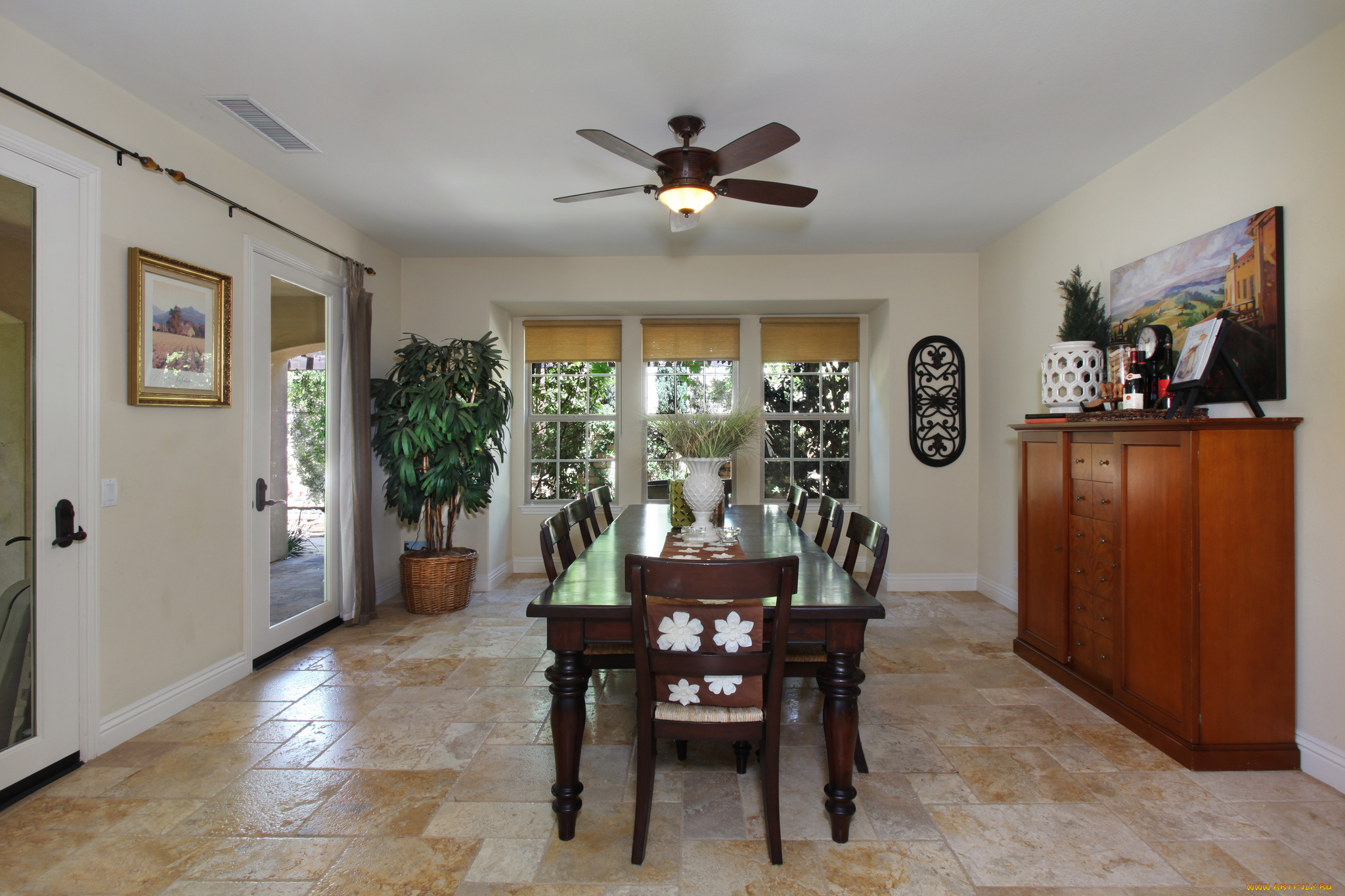 интерьер, столовая, стиль, стол, стулья, кухня