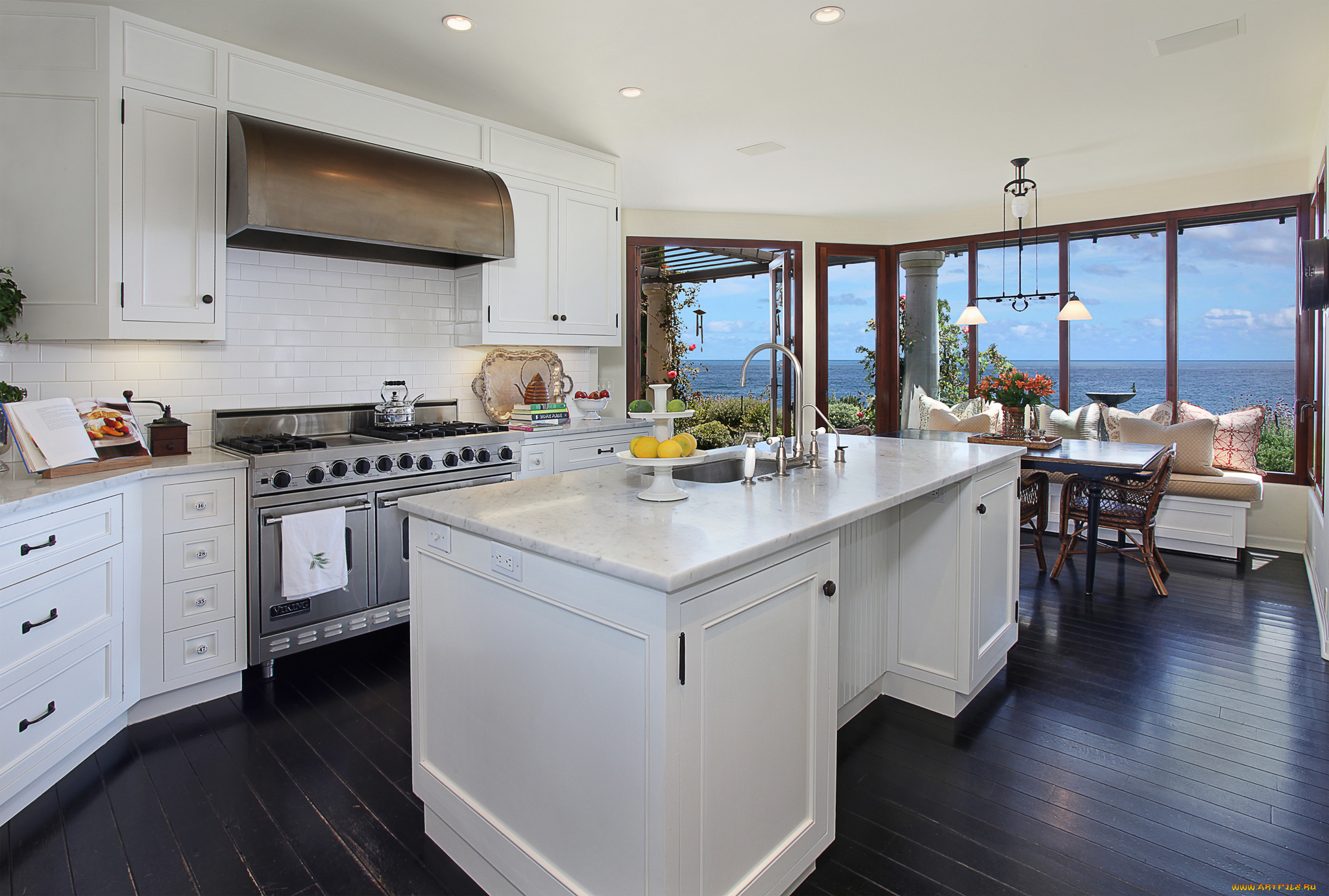 интерьер, кухня, стулья, стиль, стол