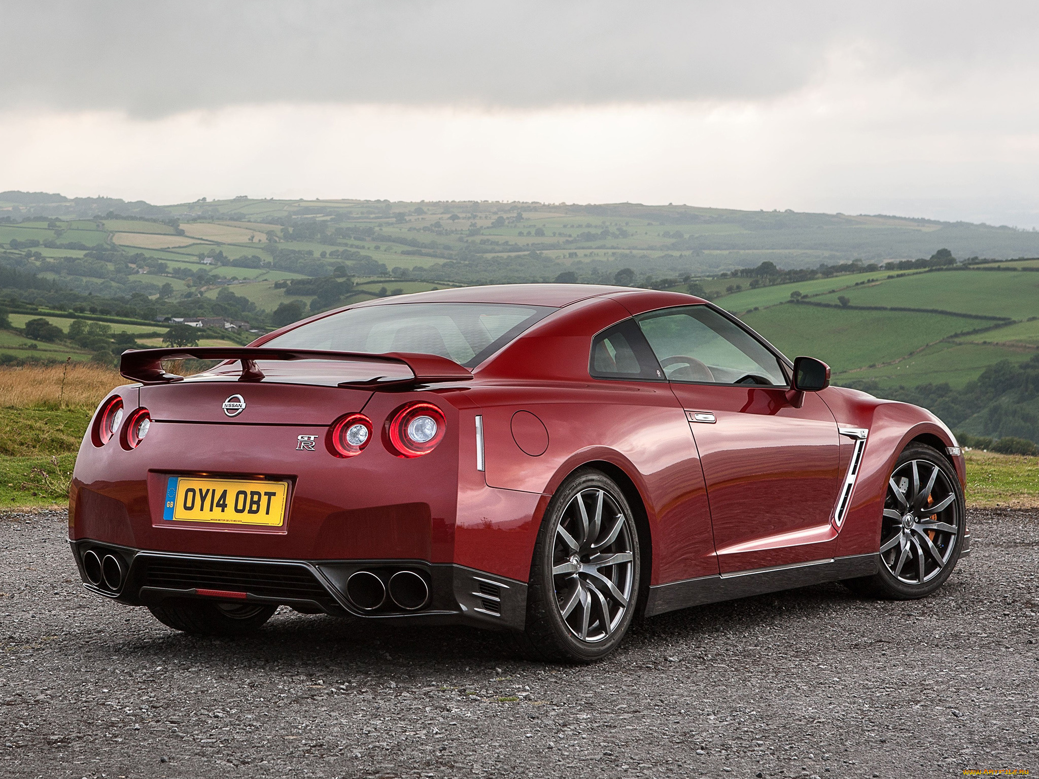 автомобили, nissan, datsun, красный, 2014г, r35, uk-spec, gt-r