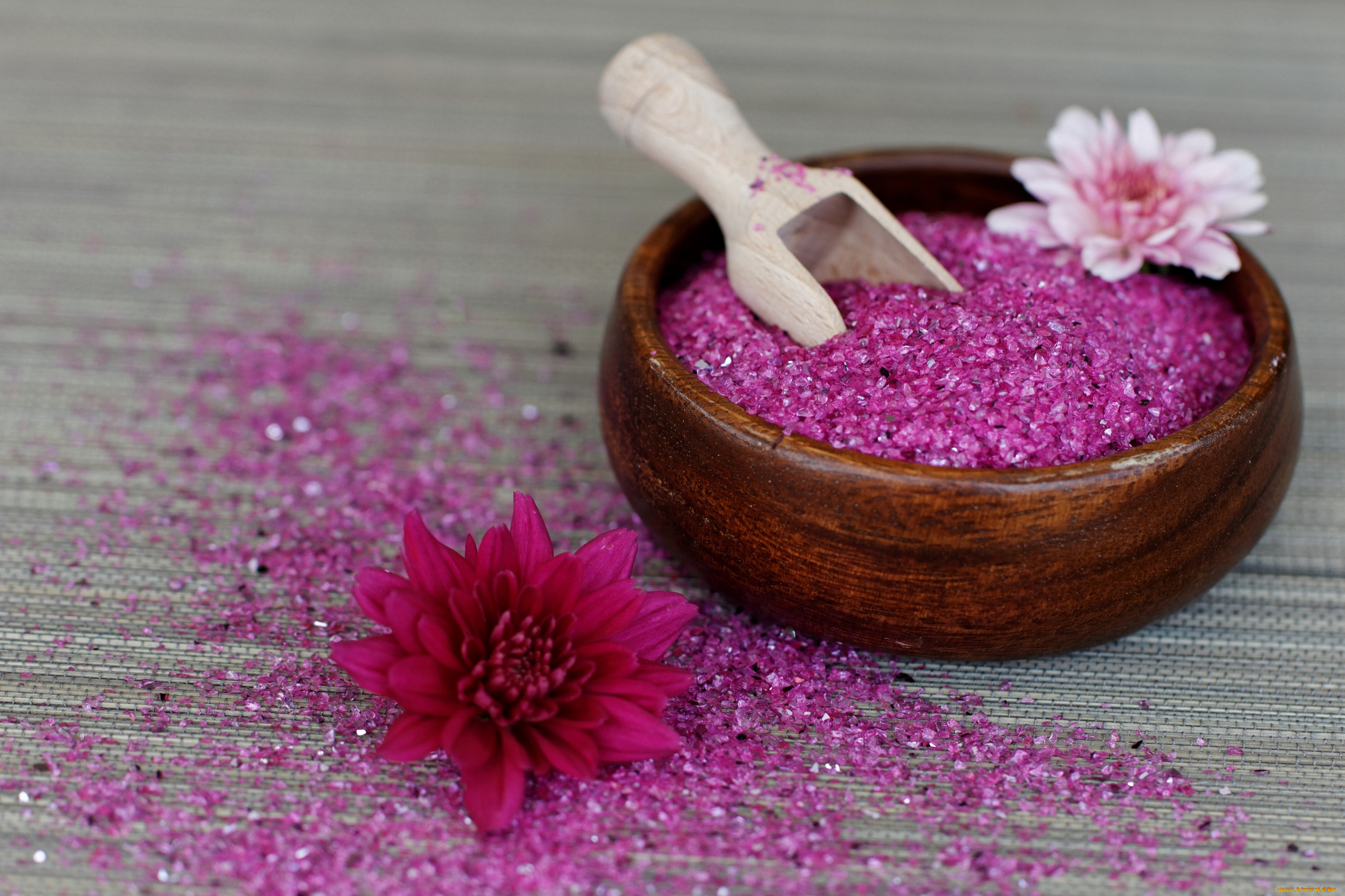 разное, косметические, средства, , духи, цветы, морская, соль, лопатка, миска