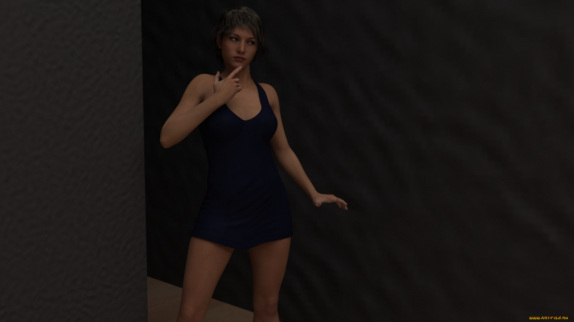 3д, графика, люди, , people, девушка, взгляд, фон